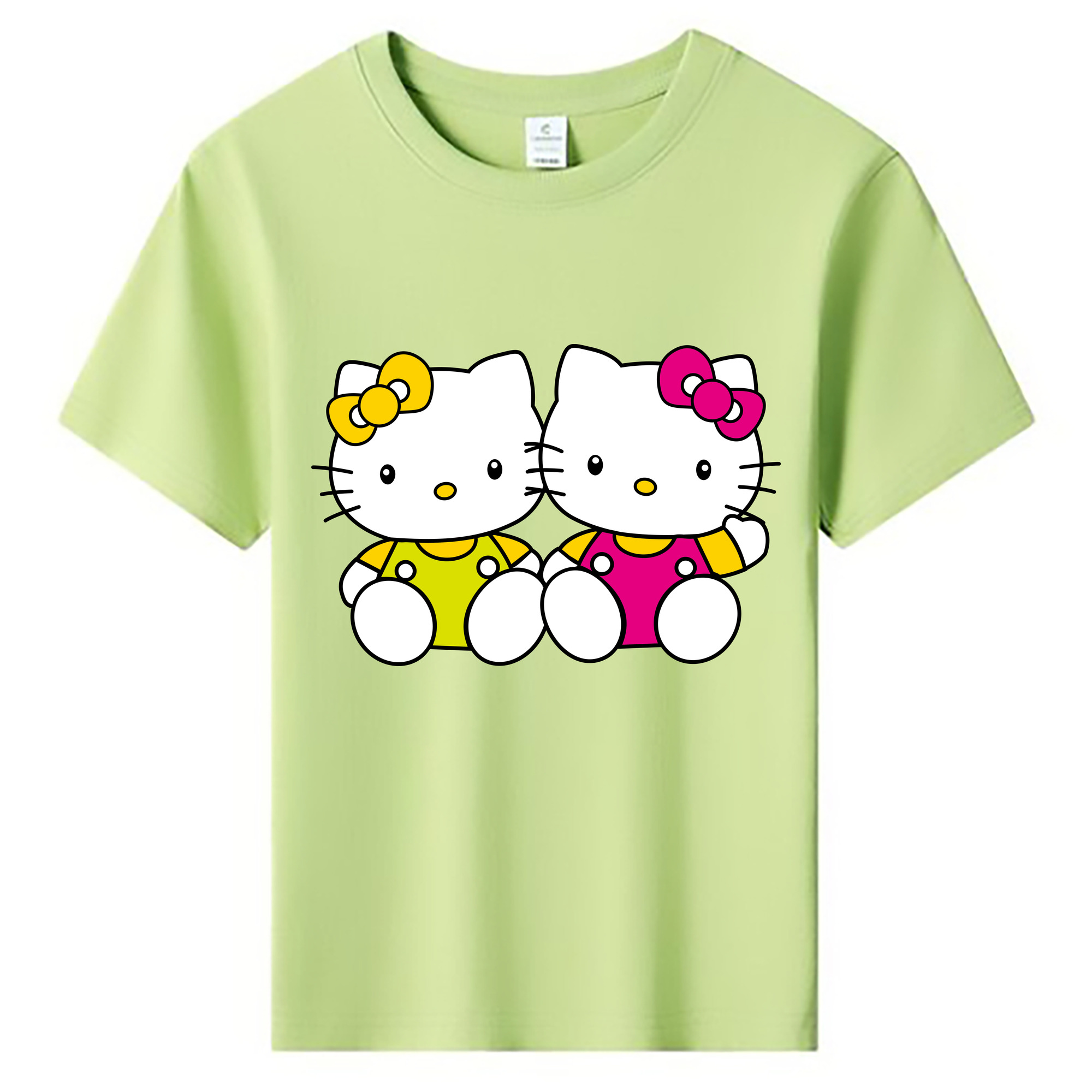 （画像用） Hello Kitty ハローキティ 綿100％キッズTシャツ（フロントプリント）